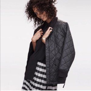 Madewell Quilted Sessions Bomber Waxed Jacket S